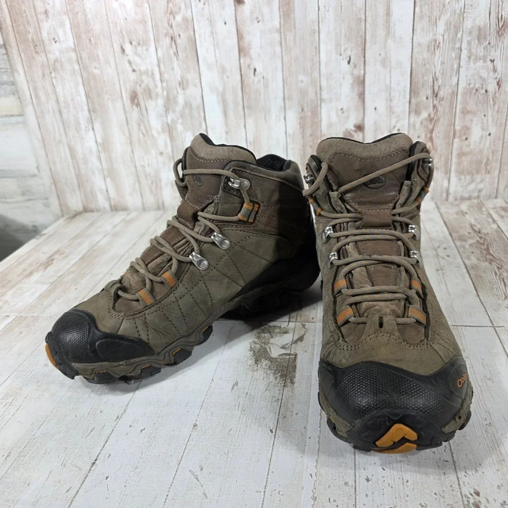 Oboz Bridger Mid B-DRY Waterproof Hiking Boots Mens 8 Brown GW22101SU0421M